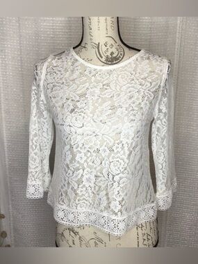 Sheer Ivory Lace Top by Atmosphere NEW!